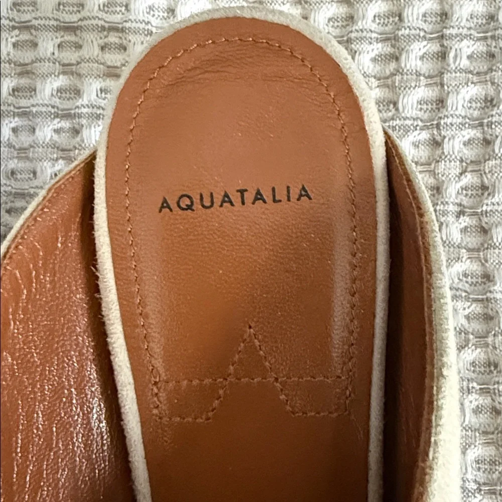 Aquatalia Women's Elegant Cream Clogs Size 7 - Picture 5 of 7